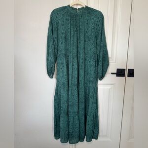 a new day Teal Paisley Long Sleeve Dress